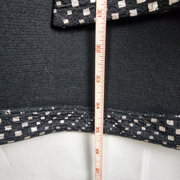 IC by Connie K Art-to-wear Black & Silver 1 Button Jacket Size Medium - Picture 6 of 6